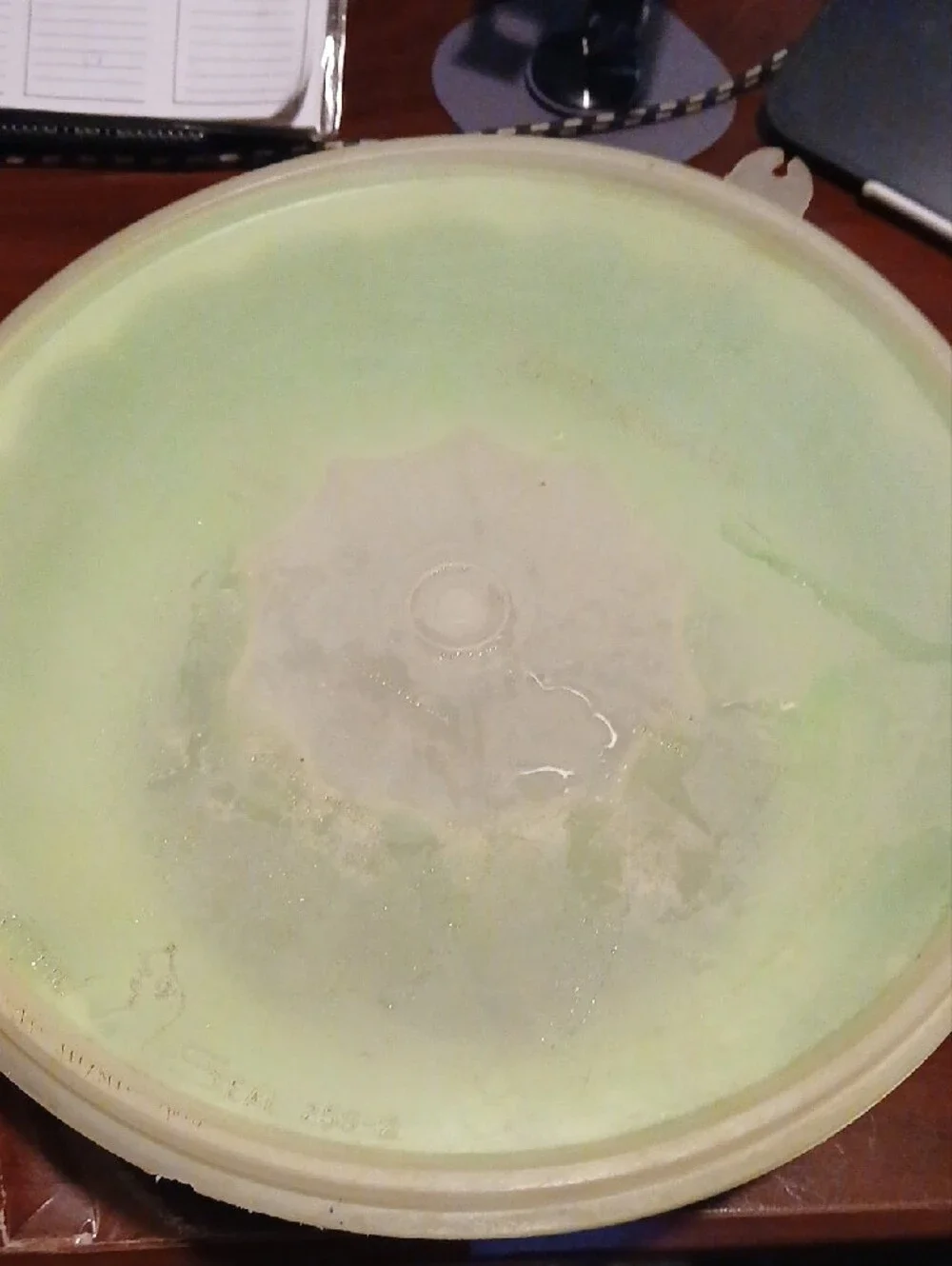 Green Plastic Jello Mold with Lid